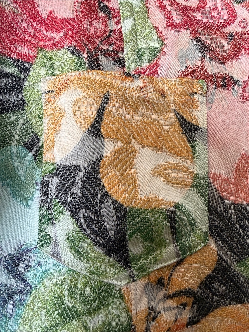 CHICO’S Floral Multi-Color Lightweight Button-Front Jacket size XL - Picture 4 of 9